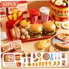 63-Piece Kids Food Play Set, Simulated Fast Food Set with Tray, Hamburger, Hot Dog, French Fries, Kitchen Accessories for Girls and Boys, Birthday view 4
