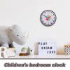 ifundom Kids Learning Wall Clock for Bedrooms - 10" Child Friendly Analog Design - No Ticking Time Teaching Clock for Boys Girls Room Decor Study Areas Black view 4