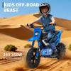 24V Electric Dirt Bike for Kids, 350w Mini Electric Motorcycle with 12" Fat Tires, Up to 14 MPH Speed, 130 Lbs Weight Capacity, Grip Throttle, Kids Off-Road Dirt Bike view 2