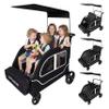 JULYSHILIU Large 4 Seater Wagon Stroller 2 3 Kid Toddler Child Quad Triple view 1