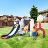 7-in-1 Cactus - Themed PE Slide and Swing Set for Toddlers - Indoor/Outdoor, Blue view 3