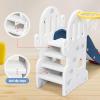 7-in-1 Cactus - Themed PE Slide and Swing Set for Toddlers - Indoor/Outdoor, Blue view 4