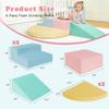 HHH HIKECUCAN Soft Climbing Toys for Toddlers 1-3, 6-Piece Foam Climbing Blocks Set with Washable Cover, Colourful Indoor Active Play Structure for Kids, Modular Crawling and Sliding Gym for Baby view 2