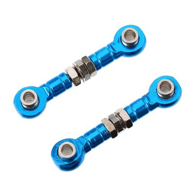 Milisten 2Pcs Adjustable RC Turnbuckle Steering Tie Rod Linkage for RC Car Truck Rods, Blue, Compatible with Off-Road Remote Control Vehicles