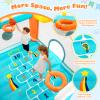 Toiyjofe Windmill Bounce House for Big Kids 310, Large Inflatable Castle with Slide & Games, Educational Hopscotch Floor, Fits 34 Kids, 10FT x 12.5FT x 9FT, Outdoor Backyard Play with Blower view 3