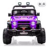 12V Ride on TruckKids Electric Car with Parent Remote Control| Features 3 Speeds Up to 6MPH, 2 * 550w Moto, Safty BeltSpring Suspension, LED Lights, Music for Children Aged 2-8 Years(Purple view 1