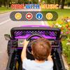 12V Ride on TruckKids Electric Car with Parent Remote Control| Features 3 Speeds Up to 6MPH, 2 * 550w Moto, Safty BeltSpring Suspension, LED Lights, Music for Children Aged 2-8 Years(Purple view 2