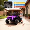 12V Ride on TruckKids Electric Car with Parent Remote Control| Features 3 Speeds Up to 6MPH, 2 * 550w Moto, Safty BeltSpring Suspension, LED Lights, Music for Children Aged 2-8 Years(Purple view 4