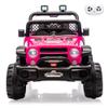 12V Ride on TruckKids Electric Car with Parent Remote Control| Features 3 Speeds Up to 6MPH, 2 * 550w Moto, Safty BeltSpring Suspension, LED Lights, Music for Children Aged 2-8 YearsRosy view 1