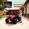 12V Ride on TruckKids Electric Car with Parent Remote Control| Features 3 Speeds Up to 6MPH, 2 * 550w Moto, Safty BeltSpring Suspension, LED Lights, Music for Children Aged 2-8 YearsRosy view 3