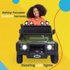 Kidzone 12V Ride On Truck for Kids Ages 38, Licensed Land Rover Defender 110 SVX Electric Car Toy with Remote Control, Bluetooth Music, LED Headlights, Off-Road Wheels, Green view 2
