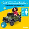 Kidzone 12V Ride On Truck for Kids Ages 38, Licensed Land Rover Defender 110 SVX Electric Car Toy with Remote Control, Bluetooth Music, LED Headlights, Off-Road Wheels, Green view 4