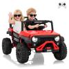 24V Ride on Car for Big Kids, 2 Seater UTV Electric Vehicle with Remote Control, 4WD Kids Ride on Truck, Spring Suspension, LED Lights, Dual Storage, 3 Speeds, Music, Parent Safety Brake view 1