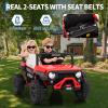 24V Ride on Car for Big Kids, 2 Seater UTV Electric Vehicle with Remote Control, 4WD Kids Ride on Truck, Spring Suspension, LED Lights, Dual Storage, 3 Speeds, Music, Parent Safety Brake view 3