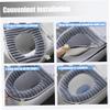 2Pcs Toilet Seat Cover Pad Zippered Washable Toilet Seat Cover Winter Pad Elastic Plaid Soft Warmer AccessoriesToilet view 3