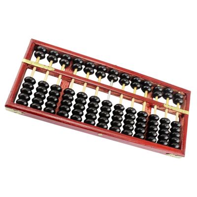 Abaodam 13-Column Wooden Abacus 7 Beads Retro Style for Learning and Students Early Math Counting Tool School Supplies Educational