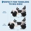 24V Ride on Toy for Big Kids, Adjustable Car Body, 2 Seater Ride on Car, 4WD 24v Electric Power Ride on Truck Toy with Remote Control, 3 Speeds, Built-in Music Player, White view 2