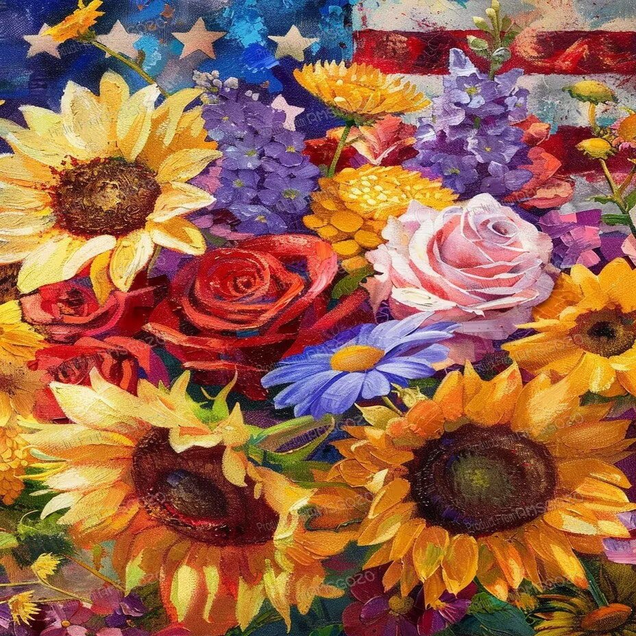 1000 Piece Puzzles - Oil Roses & Sunflowers - Fun Family 1000 Piece Jigsaw Puzzle, 20 X 30 Inch, Recyclable Wooden Puzzle Pieces, Favorite Room Decor Or Gifts