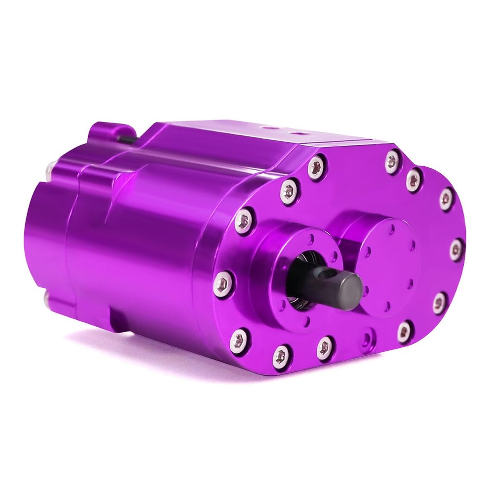 2-Speed 48P Transfer Case Transmission Gearbox with Steel Gears Ratio 1.8:1/0.7:1 for 1/10 RC Crawler Axial SCX10 90046 D90 (Purple)