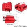 2-Speed 48P Transfer Case Transmission Gearbox with Steel Gears Ratio 1.8:1/0.7:1 for 1/10 RC Crawler Axial SCX10 90046 D90 (Purple) view 4