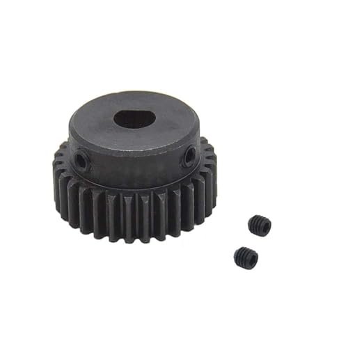 1 Mod 30Teeth Steel Pinion Gear 1M30T Motor Spur Gear with D-Shape Bore 10x9mm Outer Dia 32mm