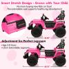 24V 2-Seater Ride on Car for Kids, Adjustable Kids Electric Car with Remote Control, 3 Speeds, Bluetooth, LED Lights, Locking Doors, 3-Point Harnesses, Soft-Start Technology, Pink view 4