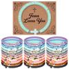 Landical 30 Set Easter Basket Stuffers - Cross Bracelets for Kids Girls Teens Women Religious First Communion Baptism Confirmation Jewelry Christian Catholic Jesus Faith Gifts Trendy Stuff(Morandi) view 1