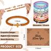 Landical 30 Set Easter Basket Stuffers - Cross Bracelets for Kids Girls Teens Women Religious First Communion Baptism Confirmation Jewelry Christian Catholic Jesus Faith Gifts Trendy Stuff(Morandi) view 3