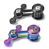 2PC Color+Black Fidget Spinner for Adults, Metal Silent Figette Office Desk Toy Quiet Cool Gadgets Gifts for Teen Boys Kid Anxiety Stress Relief Calm Down Sensory Autism Autistic ADHD view 1