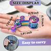 2PC Color+Black Fidget Spinner for Adults, Metal Silent Figette Office Desk Toy Quiet Cool Gadgets Gifts for Teen Boys Kid Anxiety Stress Relief Calm Down Sensory Autism Autistic ADHD view 2