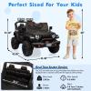 24V 2-Seater Ride on Car for Kids, Adjustable Kids Electric Car with Remote Control, 3 Speeds, Bluetooth, LED Lights, Locking Doors, 3-Point Harnesses, Soft-Start Technology, Black view 2