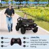 24V 2-Seater Ride on Car for Kids, Adjustable Kids Electric Car with Remote Control, 3 Speeds, Bluetooth, LED Lights, Locking Doors, 3-Point Harnesses, Soft-Start Technology, Black view 3