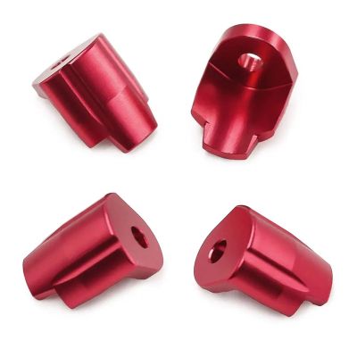 For Arrma For Mini For Mojave For Grom For Granite For Typhon 1/18 1/14 Metal Upgrade 4pcs Shock Protector Cover RC Car Parts Models(Red)