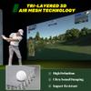 Aerixtron Gray Fireproof Golf Simulator Impact Screen, 3D Air Mesh Impact Screen for Golfs Training Indoor/Outdoor, HD Golf Hitting Screens for Home Practice with Grommet Holes & Bungee Cords view 4