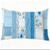 Long Body Pillow for Adults 20x59 Inch, Blue Bed Pillows Soft Support Retro Double Sided Print Linen Throw Pillows Covers, for Side Sleeping Pregnant Pillow with Zipper for Home Bed Room Decor J0-649 view 1