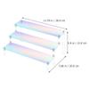 SUPVOX Acrylic Display Stand 3-Tier Multipurpose Display Rack for Collectible Figures Models with Iridescent Design 30Cm for Collectors and Desktop Organization view 2