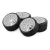 2PCS Big + 2PCS Small Rubber RC Wheel Tire Tyre Hex Hub 17mm RC Replacement Parts for ARRMA 1/7 Felony FSR GT RC Car (White) view 3