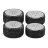 2PCS Big + 2PCS Small Rubber RC Wheel Tire Tyre Hex Hub 17mm RC Replacement Parts for ARRMA 1/7 Felony FSR GT RC Car (White) view 4