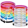 Landical 20 Pcs Cross Bracelets and Jesus Loves You Bracelet Bulk,Rainbow view 1