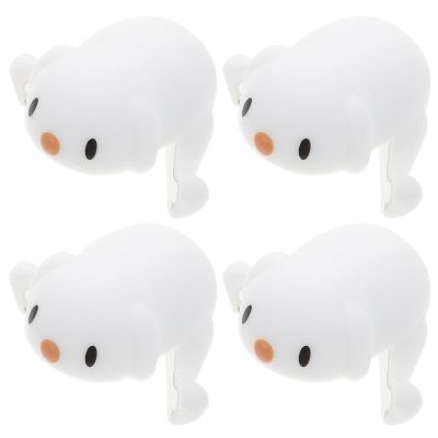 HEALSOPTHY 4Pcs White Silicone Corner Protector Set, Safety Table Edge Guards, Anti-Collision Furniture Bumper for Childproofing Corners in Home and Nursery