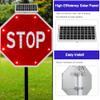 24" Solar Powered LED Stop Sign - Reflective Heavy Duty Traffic Control for Road Safety & Visibility - Ideal for Construction Zones, School Areas & Emergency Use view 2