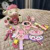HUAIPU Wooden Princess Vanity Set,Pretend Play Dresser with Rotating Mirror & Storage,Kids Makeup Table,Toys Girls' Holiday Birthday Gift Simulation Dressing Table Dresser,A view 2