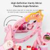 HUAIPU Wooden Princess Vanity Set,Pretend Play Dresser with Rotating Mirror & Storage,Kids Makeup Table,Toys Girls' Holiday Birthday Gift Simulation Dressing Table Dresser,A view 3