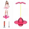 Balance Jumping Ball, Balance Jump Ball, Jump Balance Ball, Pogo Jumper with Handle and Ball Pump, High Jump Toy Bounce Jump Trick Board Pogo Bouncing Ball, Safe and Fun (Pink) view 1
