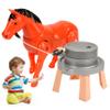 Uanqfegy Electric Rotating Horse Toy with Mill, Rechargeable Realistic Grinding Playset for Kids, Girls & Boys view 3