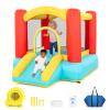 Bounce House for Toddlers, Indoor Inflatable Castle with Slide & Mesh Walls, Small Bouncy House for Ages 3-4, Soft Play Area for Playroom & Apartment, Includes Blower view 1