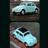 1:16 Retro RC Car D62MINI, Classic Beetle-Style Remote Control Vehicle with LED Lights, Smooth Driving & 30 Min Playtime for Adult Hobbyists Blue-3 Batteries view 4