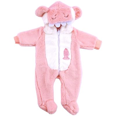 BABESIDE Reborn Baby Doll Clothes Set for 17-22 Inch Babydolls  Cute Shark Hoodie Dolls Onesie for Lifelike Reborn Baby Doll Accessories, Pink