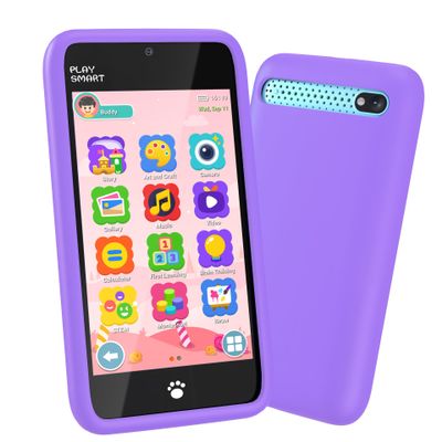 MOMILLA Kids Toys Smart Phone for Girls, 3.97 Touchscreen Dual Cameras with 45+ Stickers, 220+ Games & 16GB Storage, Birthday Gifts for Kids Age 3-10, Educational Mini Toddler Play Phone Toy