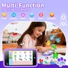 MOMILLA Kids Toys Smart Phone for Girls, 3.97 Touchscreen Dual Cameras with 45+ Stickers, 220+ Games & 16GB Storage, Birthday Gifts for Kids Age 3-10, Educational Mini Toddler Play Phone Toy view 3